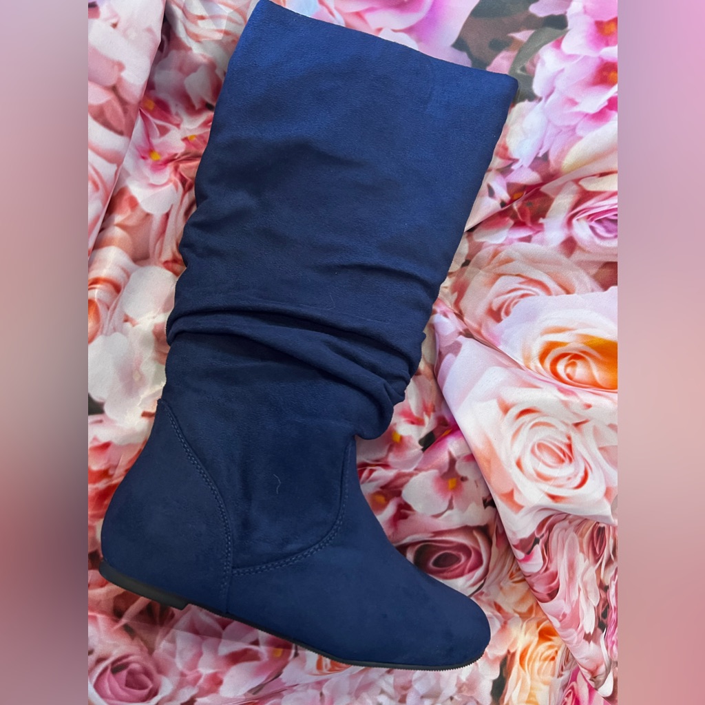 Blue Flat Boot